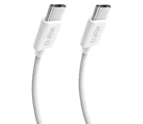 SBS bílá / Nabíjecí a datový kabel / USB-C/USB-C / opletený / PD 240W