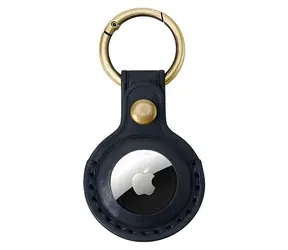 Mobile Origin AirTag Leather A6 černá / Klíčenka / Kůže