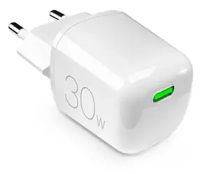 Puro MiniPro bílá / Cestovní nabíječka / GaN / USB-C / 30W