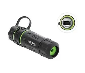 Delock 87176 černá / Kabelová spojka / RJ-12 / M20x1,5mm / IP68