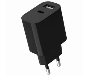 Gembird TA-UC-2AC12-01-BK černá / Síťová nabíječka / USB-A + USB-C / 2,4 A