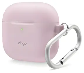Elago Airpods 4 Silicone Hang Case levandulová / Pouzdro / silikonové / s karabinou / pro Apple AirPods 4