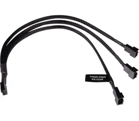 Alphacool Y-Splitter 4-Pin na 3x 4-Pin PWM 30cm černá / Kabel / PWM rozbočovač / 30 cm