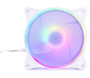 Alphacool Rise Aurora 120 mm ventilátor bílá / RGB / kluzné ložisko / 4-pin PWM