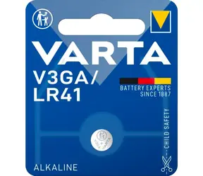 Varta V3GA / Knoflíková baterie LR41 / Alkalická / 1,5 V