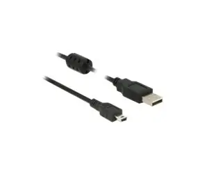 Delock černá / Kabel / USB 2.0 A (M) - mini USB B (M) / 2 m