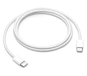 iPhone bílá / Datový kabel / USB-C na USB-C / pletený / OEM