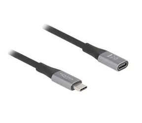 Delock USB-C 1 m / Prodlužovací kabel / 24pin USB-C (M) - 24pin USB-C (F) / USB4 / Thunderbolt 3 / 48V 5A