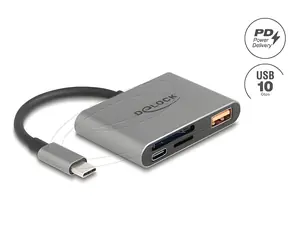 DeLock 91016 / Čtečka paměťových karet / USB-C / USB 3.2 Gen 2 / SD, microSD