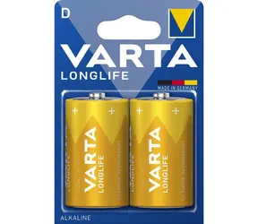 Varta Longlife Baterie LR20 (D velké mono) / 1.5V / alkalická / 2 ks / v blistru