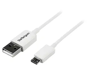 StarTech USBPAUB1MW bílá / Kabel USB-A - Micro USB / USB 2.0 / 1 m