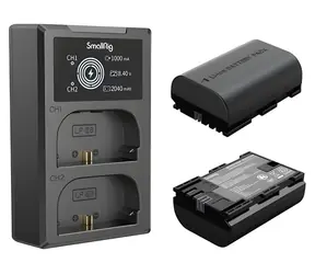 SmallRig 3821 LP-E6NH / Sada baterie a nabíječky / pro Canon EOS R, R5, R6, 5D / 2x 2040 mAh / USB-C nabíjení