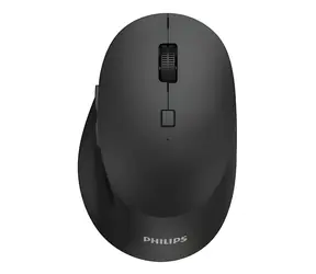 Philips SPK7607B černá / Bezdrátová myš / ergonomická / optická / 3200 DPI / 7 tlačítek / USB + Bluetooth