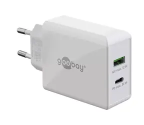 Goobay 61674 bílá / Nabíječka / 2x USB-C / PD / 30 W