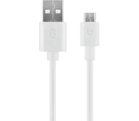 Goobay 43837 bílá / Nabíjecí a synchronizační kabel / Micro USB / 1m