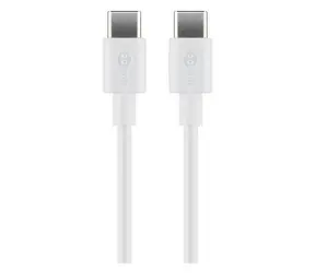 Goobay USB-C bílá / Nabíjecí a datový kabel / 2 m