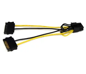 StarTech SATA - 8-pin PCIe / Napájecí kabel / 15 cm