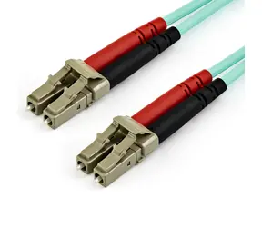 StarTech tyrkysová / Optický patch kabel / LC - LC / Multimode OM4 / Duplex / 15 m / LSZH