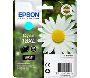 EPSON originální cartridge 18XL / XP-212 / XP-215 / XP-225 / 6.6 ml / azurová