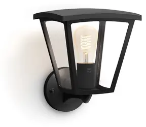 Philips Hue White Inara černá / Venkovní nástěnné svítidlo / E27 / 550 lm / 2100K / IP44
