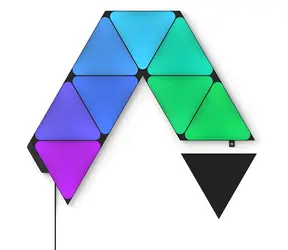 Nanoleaf Shapes Triangles černá Starter Kit / Modulární světelný panel / 9 ks / Wi-Fi / RGBW / 16 mil. barev