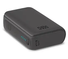 SBS NanoTube černá / Powerbanka / 10 000 mAh / 10 W / 2x USB-C/USB-A