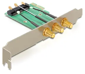 Delock PCI Express Karta / Mini PCIe slot / 3x RP-SMA konektory
