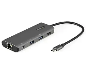 StarTech USB-C Multiport adaptér černá/šedá / Adaptér / USB-C na HDMI & RJ45 / 4K 30Hz / 2x USB-A / 100W PD
