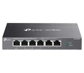 TP-Link Omada DS106GPP / Switch / 6x GbE RJ45 / 1x PoE++ & 3x PoE+ / PoE 64W