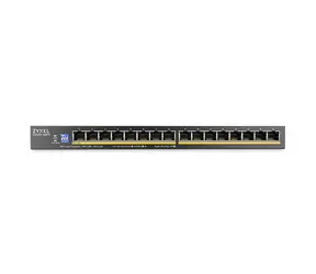 ZyXEL GS1100-16EPS / Switch / 16x GLAN / PoE+ 135W / 10/100/1000 Mbps / Fanless