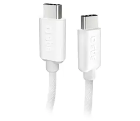 SBS USB-C - USB-C šedá / Kabel / opletený / 60 W Power Delivery / 1,5 m