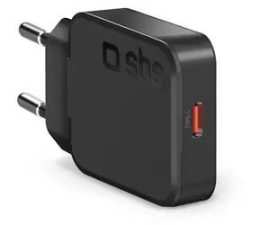 SBS Slim černá / Cestovní adaptér / USB-C / PD 20 W
