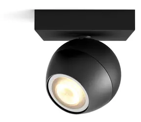 Philips Hue Buckram 5W černá / LED bodové svítidlo GU10 / 350lm / 2200-6500K / IP20 / + ovladač