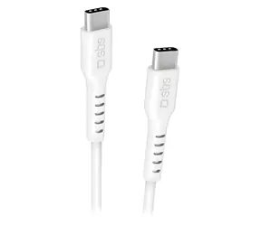 SBS USB-C/USB-C 1,5m bílá / Datový kabel / Power Delivery 100W
