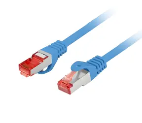 Lanberg CAT6 S/FTP 1m modrá / Patch kabel / RJ45-RJ45 / LSZH / Fluke Test