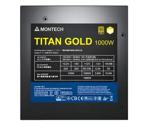 Montech Titan Gold 1000W / ATX / 1000W / 80 PLUS Gold / PCIe 5.0 / modulární