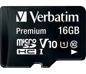 Verbatim MicroSDHC 16GB Premium / Paměťová karta / UHS-I (U1) / Class 10