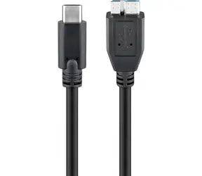 Goobay 67995 černá / Kabel USB-C na micro-USB 3.0 / 0,6 m