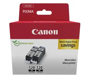 Canon PGI-520BK Twin Pack černá / Cartridge / originální / 2× 19 ml / pro PIXMA iP3600, iP4700 a další