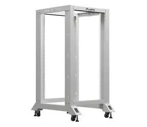 Lanberg Open Rack 22U šedá / Stojanový rozvaděč / 19" / 600×800 mm / nosnost 600 kg