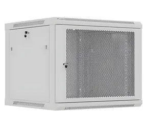 Lanberg WF01-6609-23S šedá / Nástěnný rozváděč / 19" / 9U / 600x600 mm / perforovaná dvířka