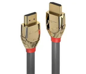 Lindy HDMI Gold Line šedá / Propojovací kabel / 10 m / pozlacené konektory