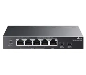 TP-Link TL-SG1005P-PD černá / Switch / 5x 1000 Mbps / PoE+ / PoE budget 66 W / fanless