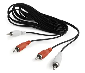 Gembird audio kabel 2x CINCH - 2x CINCH černá / Audio kabel / 1,8 m