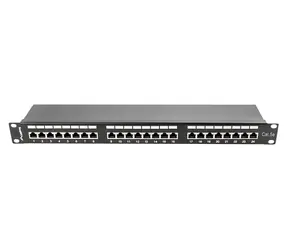 Lanberg PPS5-1024-B černý / Patch panel / 24 portů / RJ-45 / CAT5E / 1U / 19"