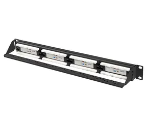 Lanberg PPUA-1024-B černý / Patch panel / 24 portů / RJ-45 / Cat6a / UTP / 1U / 19"