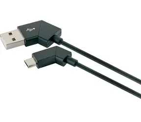 Schwaiger USB-A na Micro-USB kabel černá / USB kabel / 1,2 m / USB 2.0 / otočné konektory