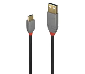 Lindy USB-A - USB-C černá / Kabel / USB 2.0 / 480 Mbit/s / 0,5 m