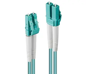 Lindy LC/LC tyrkysová / Optický patch kabel / Multimode OM3 / 50/125 µm / Duplex / 3 m