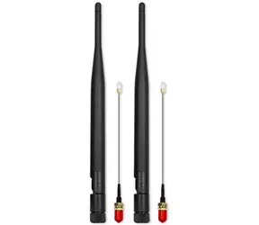 Qoltec 57046 černá / Wi-Fi anténa / všesměrová / dual-band 2,4/5,8 GHz / 5dBi / interiér